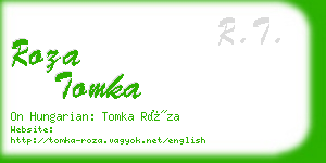 roza tomka business card